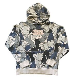 KITH x BE@RBRICK All-Over Print Hoodie Sweatshirt  Size Large